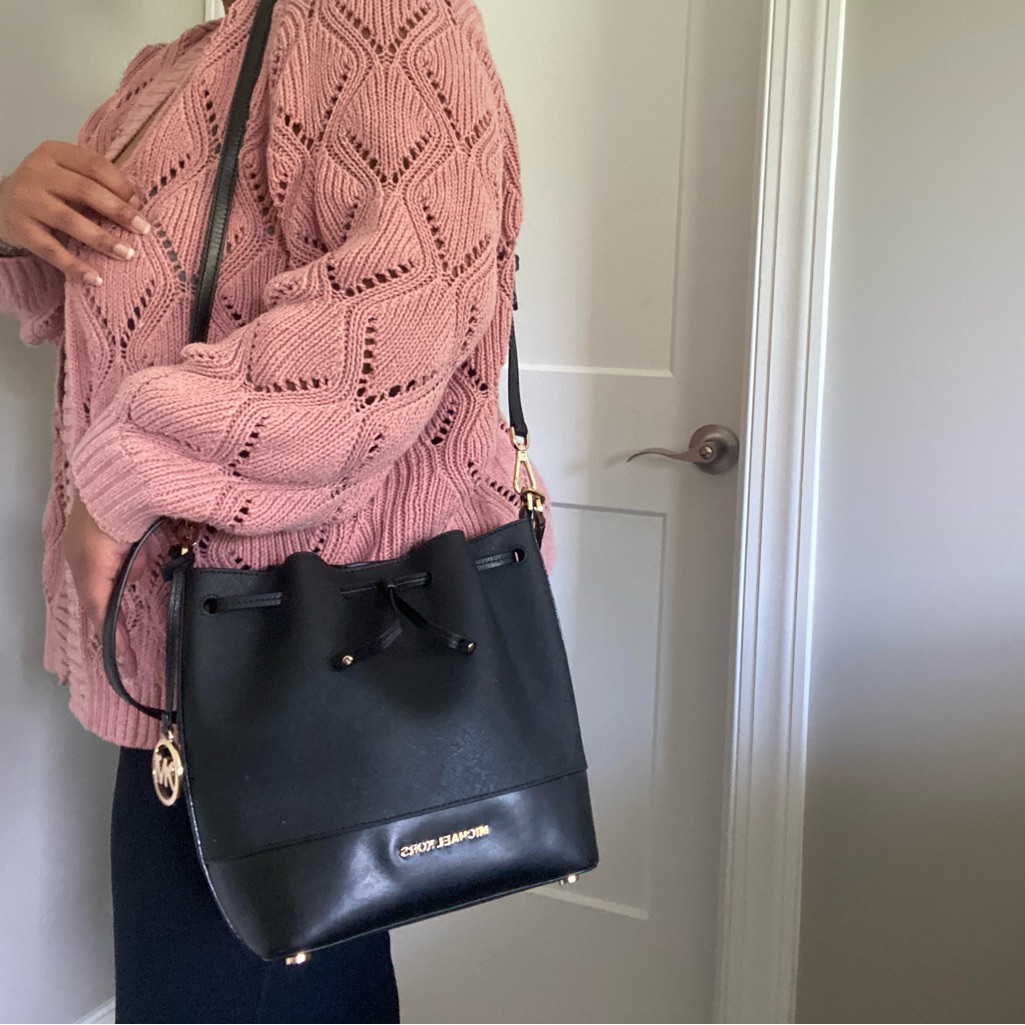 Michael Kors Crossbody Bucket Bag - Black